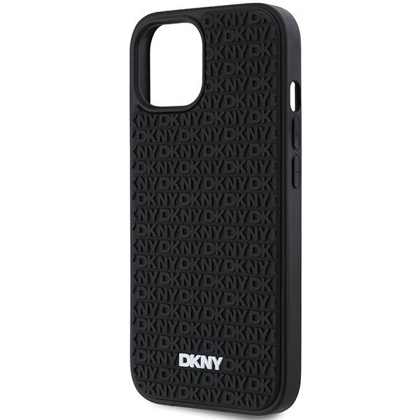 DKNY DKHCP15M3DRPWK iPhone 15 Plus 6.7" czarny/black hardcase 3D Rubber Repeat Pattern