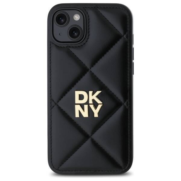 DKNY DKHCP15MPQDSLK iPhone 15 Plus 6.7"   czarny/black Quilted Stack Logo