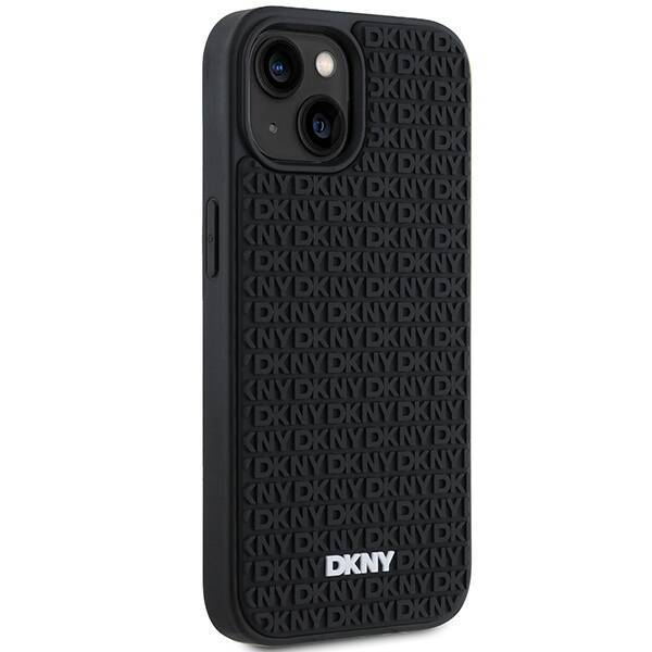 DKNY DKHCP15S3DRPWK iPhone 15 / 14 / 13 6.1" czarny/black hardcase 3D Rubber Repeat Pattern