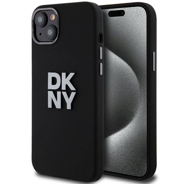 DKNY DKHCP15SSMCBSK iPhone 15 / 14 / 13 6.1" czarny/black hardcase Liquid Silicone Metal Logo