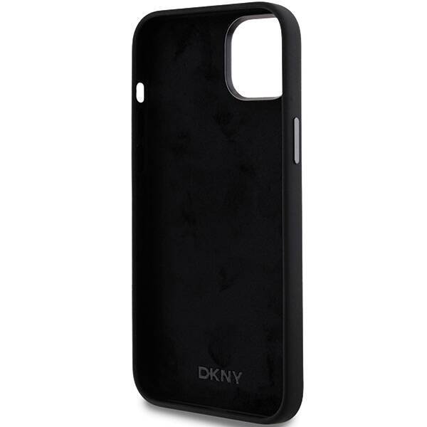 DKNY DKHCP15SSMCBSK iPhone 15 / 14 / 13 6.1" czarny/black hardcase Liquid Silicone Metal Logo