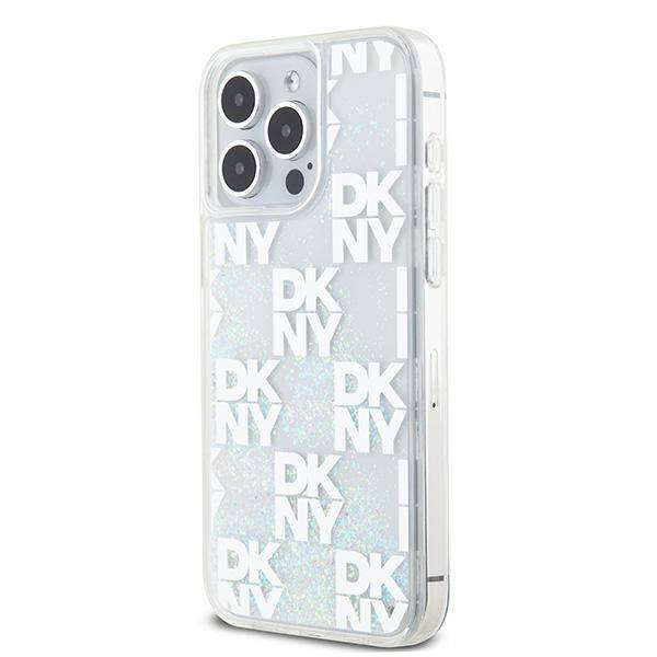 DKNY DKHCP15XLCPEPT iPhone 15 Pro Max 6.7" biały/white hardcase Liquid Glitter Multilogo