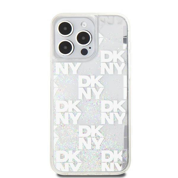 DKNY DKHCP15XLCPEPT iPhone 15 Pro Max 6.7" biały/white hardcase Liquid Glitter Multilogo