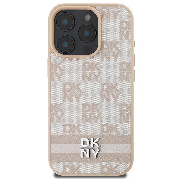 DKNY DKHCP16LPCPTSSP iPhone 16 Pro 6.3" różowy/pink hardcase Checkered Pattern & Printed Stripes