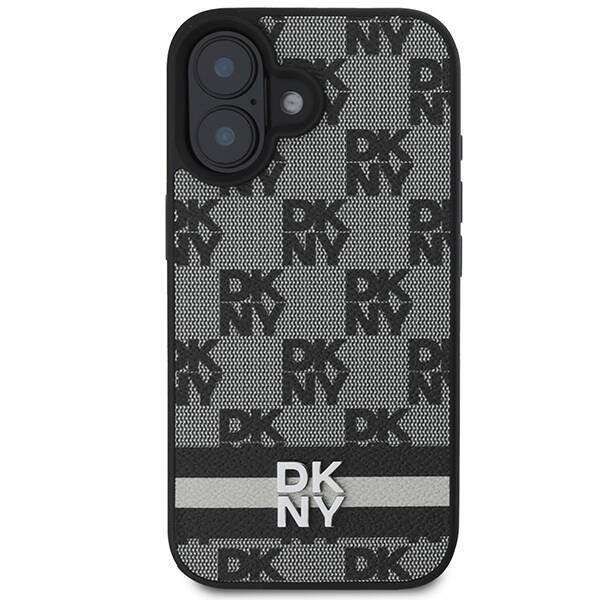 DKNY DKHCP16SPCPTSSK iPhone 16 6.1" 6.1" czarny/black hardcase Checkered Pattern & Printed Stripes