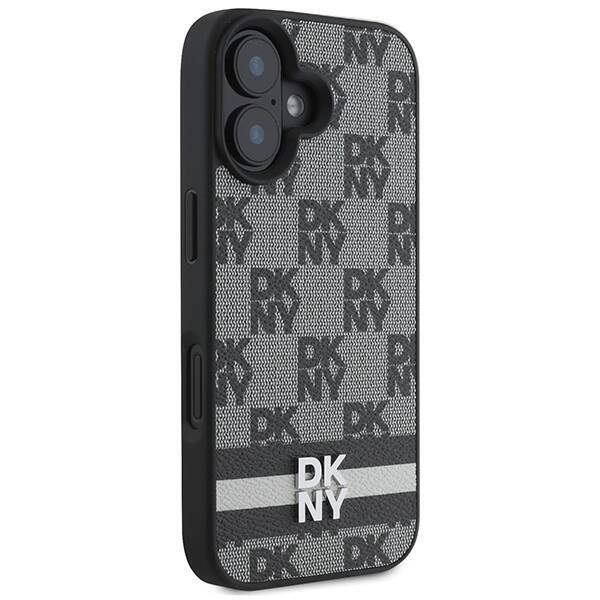 DKNY DKHCP16SPCPTSSK iPhone 16 6.1" 6.1" czarny/black hardcase Checkered Pattern & Printed Stripes