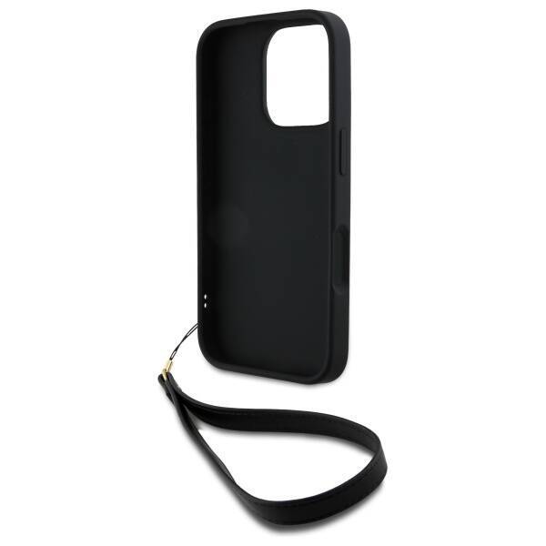 DKNY DKHCP16XPBSWSK iPhone 16 Pro Max     6.9" czarny/black hardcase Wrist Strap Stock Logo