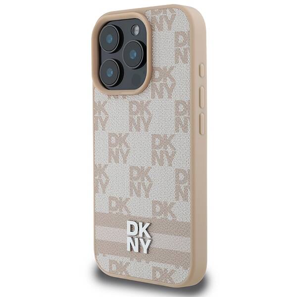 DKNY DKHCP16XPCPTSSP iPhone 16 Pro Max 6.9" różowy/pink hardcase Checkered Pattern & Printed Stripes