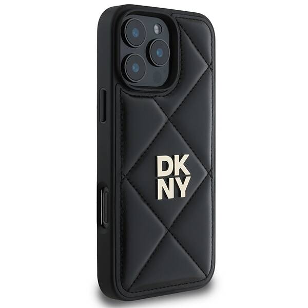 DKNY DKHCP16XPQDSLK iPhone 16 Pro Max 6.9" czarny/black Quilted Stack Logo