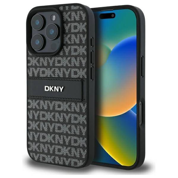 DKNY DKHCP16XPRTHSLK iPhone 16 Pro Max    6.9" czarny/black hardcase Texture Pattern Tonal Stripe