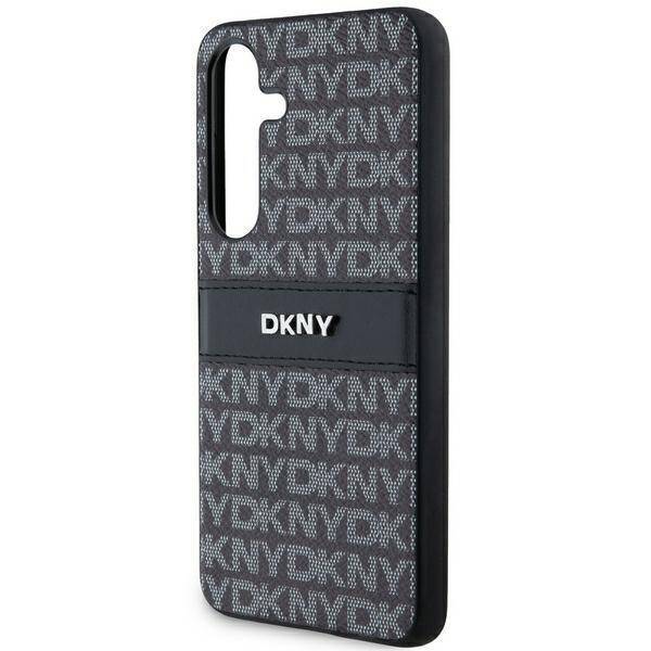 DKNY DKHCS24MPRTHSLK S24+ S926  czarny/black hardcase Leather Mono Stripe & Metal Logo