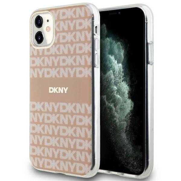 DKNY DKHMN61HRHSEP iPhone 11 / Xr 6.1" różowy/pink hardcase IML Mono & Stripe MagSafe