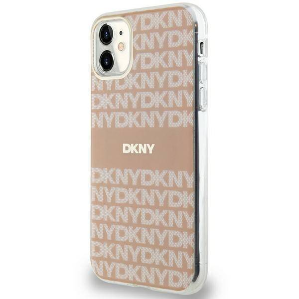 DKNY DKHMN61HRHSEP iPhone 11 / Xr 6.1" różowy/pink hardcase IML Mono & Stripe MagSafe