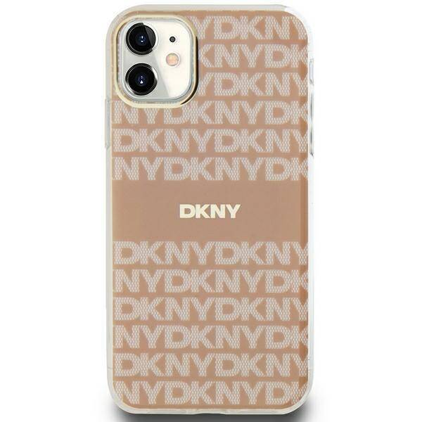 DKNY DKHMN61HRHSEP iPhone 11 / Xr 6.1" różowy/pink hardcase IML Mono & Stripe MagSafe