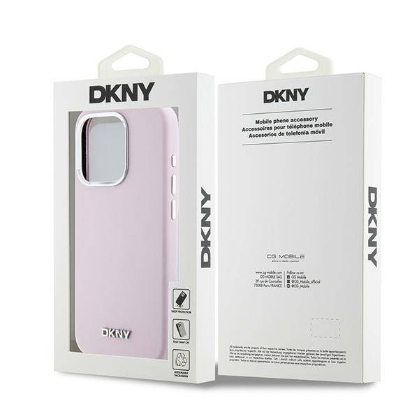 DKNY DKHMP14LSMCHLP iPhone 14 Pro 6.1" różowy/pink hardcase Liquid Silicone Small Metal Logo MagSafe