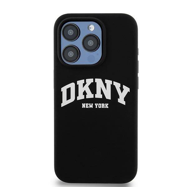 DKNY DKHMP14LSNYACH iPhone 14 Pro 6.1" czarny/black hardcase Liquid Silicone White Printed Logo MagSafe