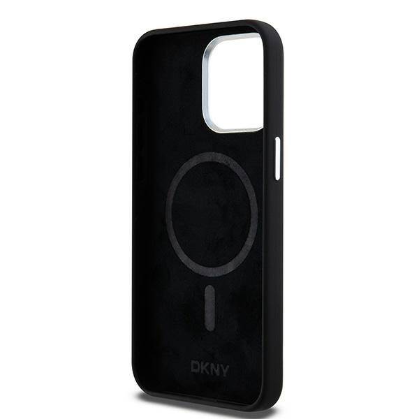 DKNY DKHMP14XSMCHLK iPhone 14 Pro Max 6.7" czarny/black hardcase Liquid Silicone Small Metal Logo MagSafe