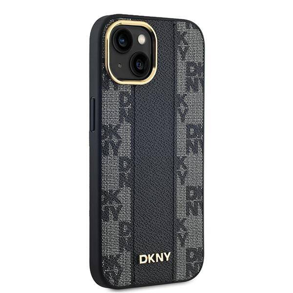 DKNY DKHMP15MPCPVSLK iPhone 15 Plus / 14 Plus 6.7" czarny/black hardcase Leather Checkered Mono Pattern MagSafe