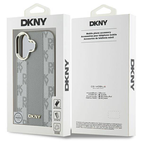 DKNY DKHMP16SPCPVSLE iPhone 16 6.1" beżowy/beige hardcase Checkered Pattern Magsafe