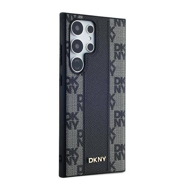 DKNY DKHMS24LPCPVSLK S24 Ultra S928 czarny/black hardcase Leather Checkered Mono Pattern MagSafe