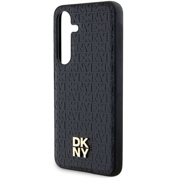 DKNY DKHMS24SPSHRPSK S24 S921 czarny/black hardcase Leather Pattern Metal Logo MagSafe