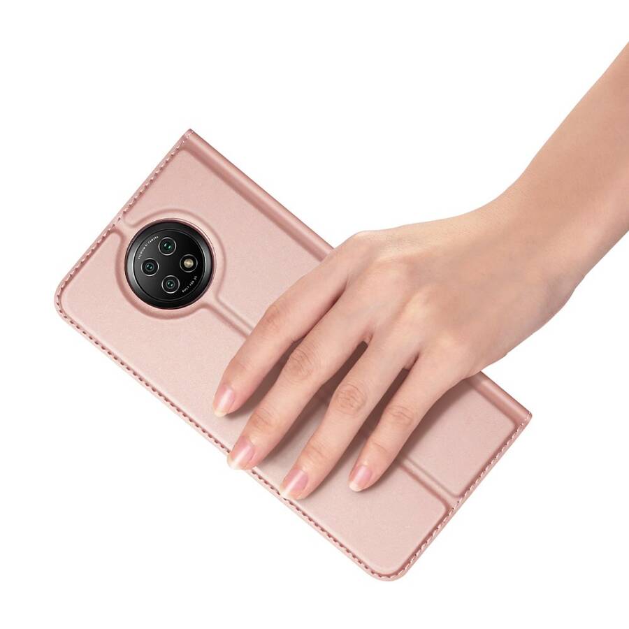 DUX DUCIS Skin Pro kabura etui pokrowiec z klapką Xiaomi Redmi Note 9T 5G różowy