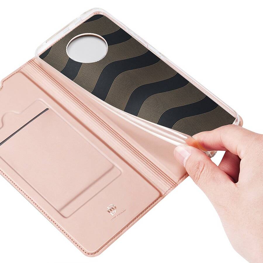 DUX DUCIS Skin Pro kabura etui pokrowiec z klapką Xiaomi Redmi Note 9T 5G różowy