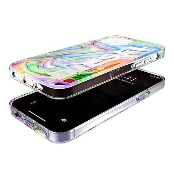 Diesel Clear Case Digital Holographic AOP iPhone 12/12 Pro holograficzny-biały/holographic-white 44315