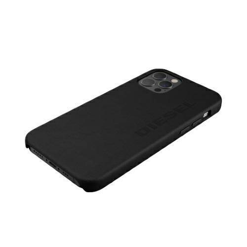 Diesel Moulded Case Premium Leather Wrap iPhone 12 Pro Max czarny/black 42517