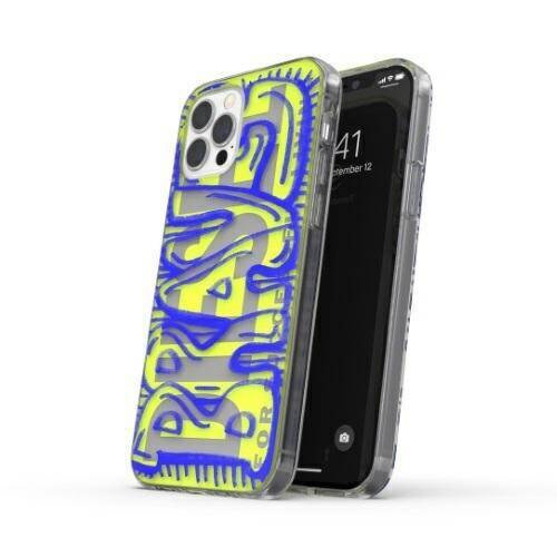 Diesel Snap Case Clear AOP iPhone 12/12 Pro niebiesko-limonkowy/blue-lime 42564