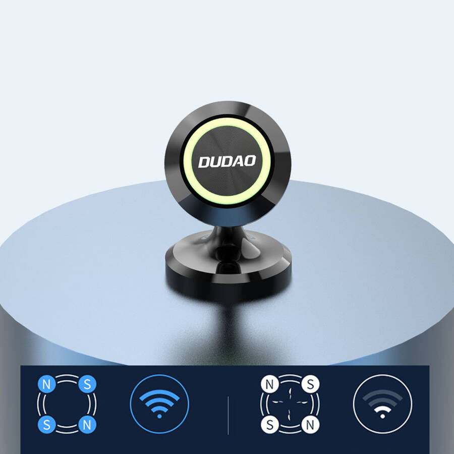 Dudao F6H+ Magnetic car mount phone holder with luminous halo Black