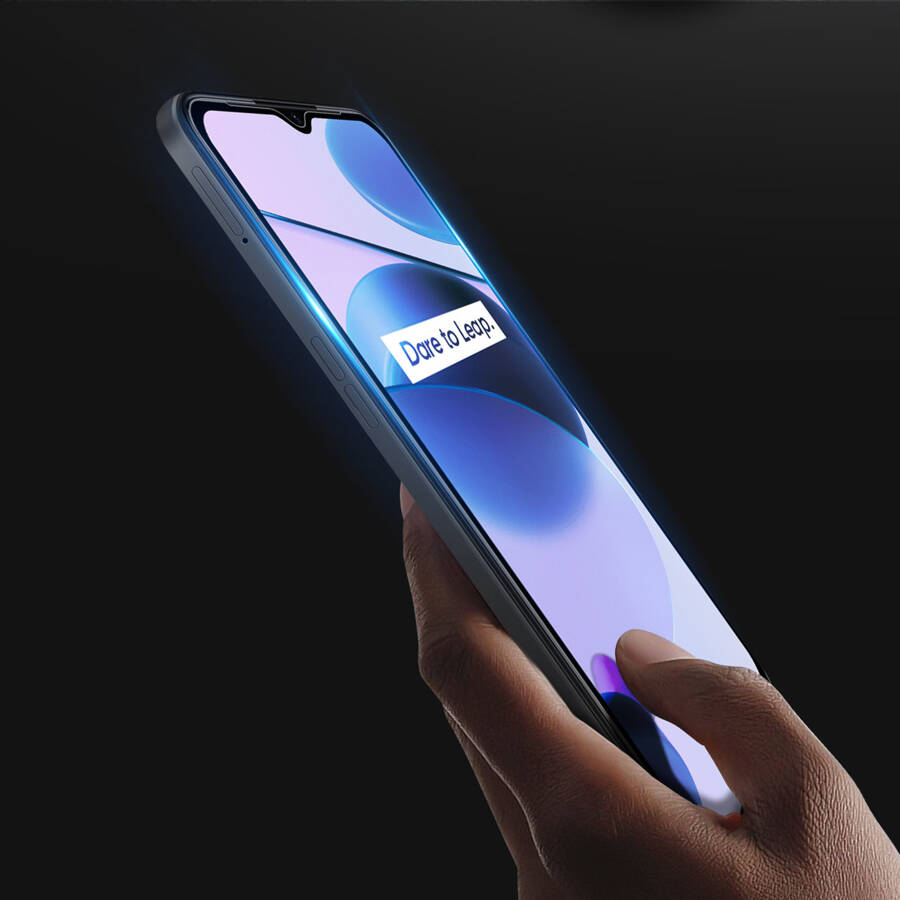 Dux Ducis 9D Tempered Glass wytrzymałe szkło hartowane 9H na cały ekran z ramką Realme C35 czarny (case friendly)