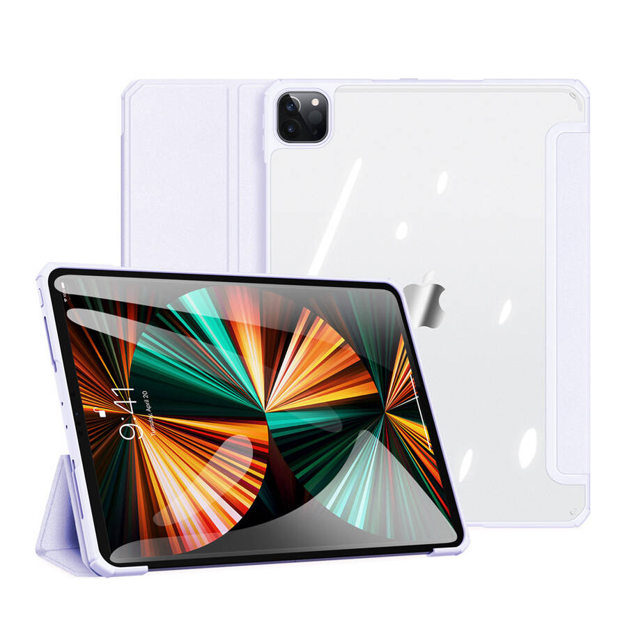 Dux Ducis Copa etui do iPad Pro 12.9'' 2021 / 2020 / 2018 pokrowiec smart cover z podstawką fioletowy