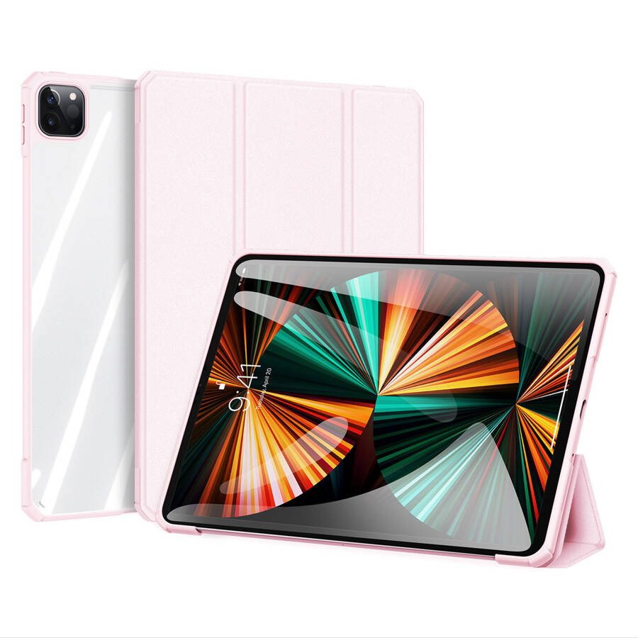 Dux Ducis Copa etui do iPad Pro 12.9'' 2021 / 2020 / 2018 pokrowiec smart cover z podstawką różowy