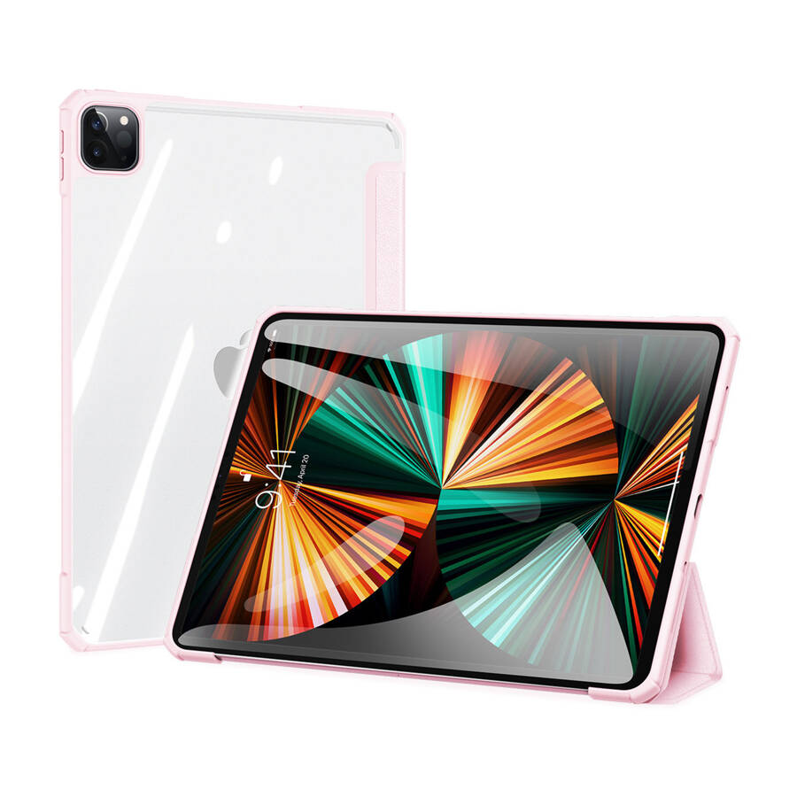 Dux Ducis Copa etui do iPad Pro 12.9'' 2021 / 2020 / 2018 pokrowiec smart cover z podstawką różowy