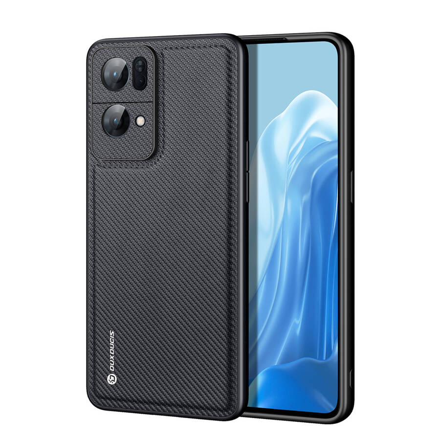 Dux Ducis Fino etui pokrowiec pokryty nylonowym materiałem Oppo Reno7 Pro 5G czarny