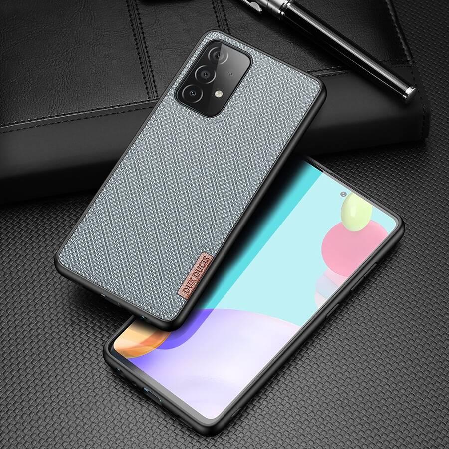 Dux Ducis Fino etui pokrowiec pokryty nylonowym materiałem Samsung Galaxy A72 4G szary