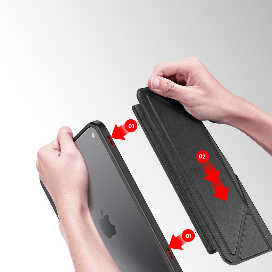 Dux Ducis Magi etui do iPad mini 2021 pokrowiec smart cover z podstawką i schowkiem na Apple Pencil czarny