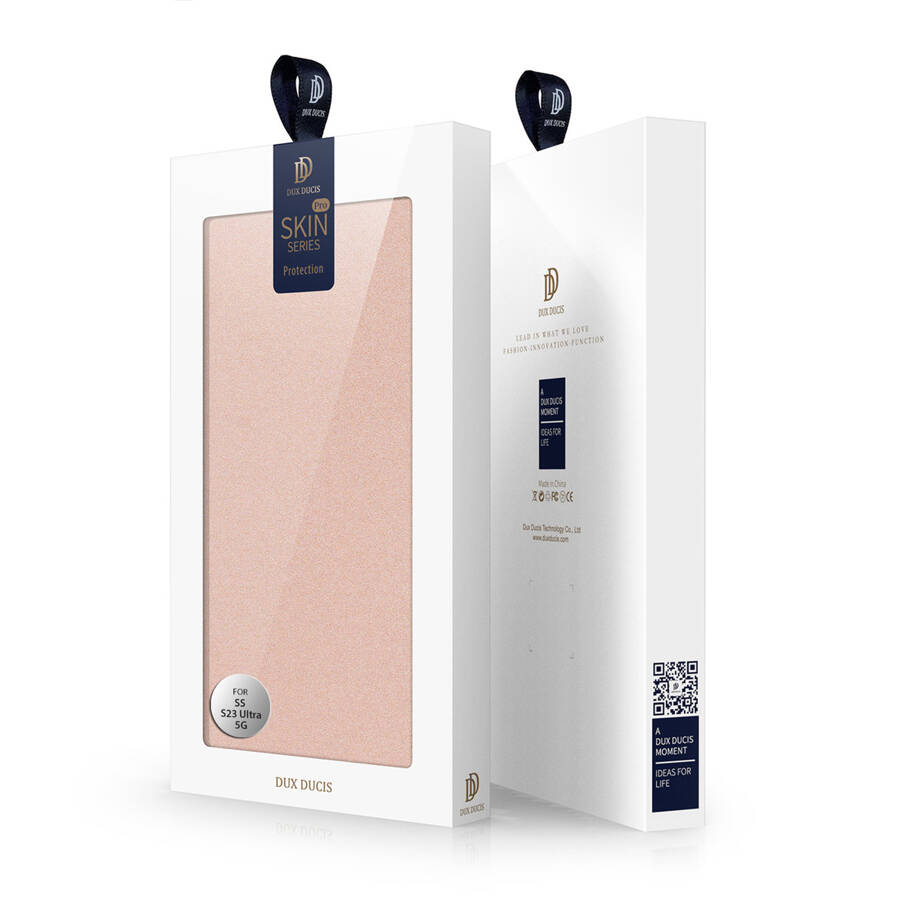 Dux Ducis Skin Pro etui Samsung Galaxy S23 Ultra pokrowiec z klapką portfel na kartę podstawka różowe