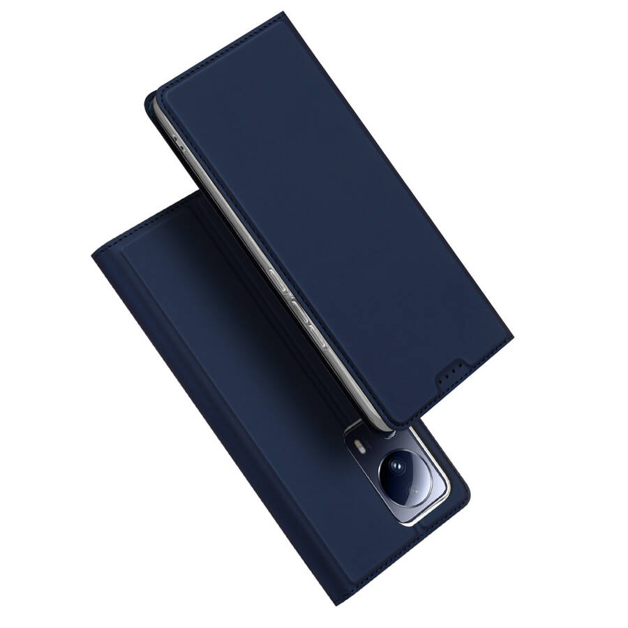 Dux Ducis Skin Pro etui do Xiaomi 13 Lite pokrowiec z klapką portfel na kartę podstawka niebieskie