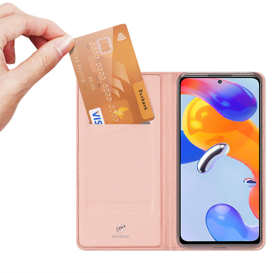 Dux Ducis Skin Pro kabura etui pokrowiec z klapką Xiaomi Redmi Note 11 Pro+ 5G / 11 Pro 5G / 11 Pro różowy