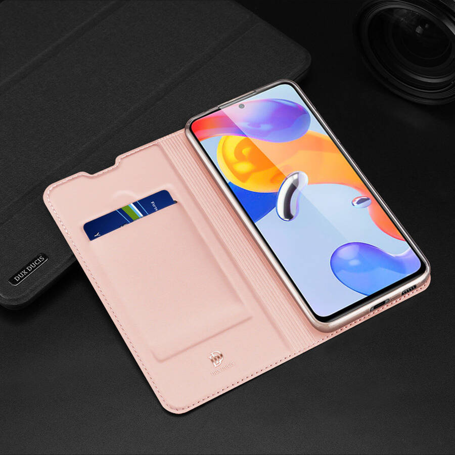 Dux Ducis Skin Pro kabura etui pokrowiec z klapką Xiaomi Redmi Note 11 Pro+ 5G / 11 Pro 5G / 11 Pro różowy