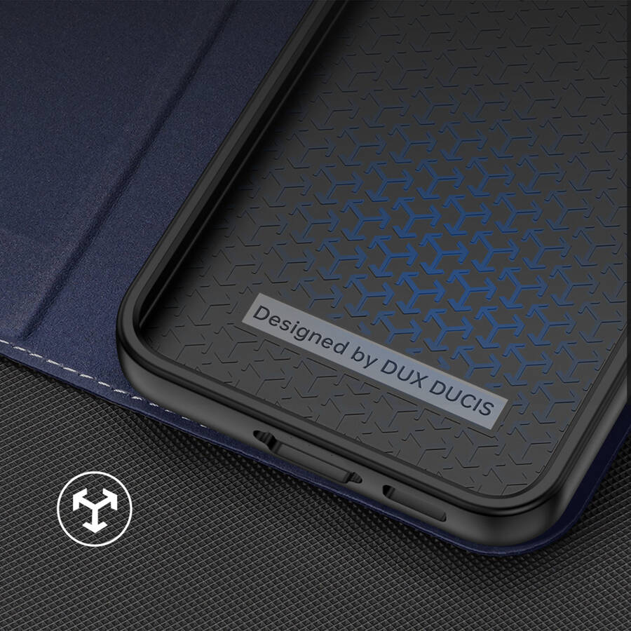 Dux Ducis Skin X2 etui Samsung Galaxy S23 pokrowiec z klapką portfel podstawka niebieskie