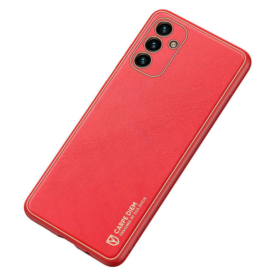 Dux Ducis Yolo eleganckie etui pokrowiec ze skóry ekologicznej Samsung Galaxy A13 5G czerwony