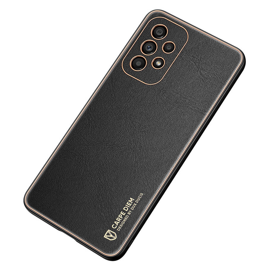 Dux Ducis Yolo eleganckie etui pokrowiec ze skóry ekologicznej Samsung Galaxy A53 5G czarny