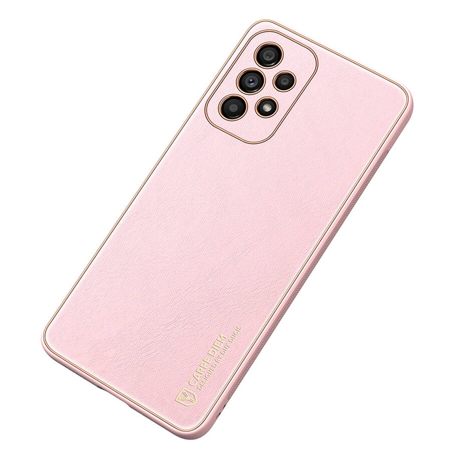 Dux Ducis Yolo eleganckie etui pokrowiec ze skóry ekologicznej Samsung Galaxy A53 5G różowy