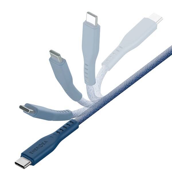 ENERGEA kabel Flow USB-C - USB-C 1.5m niebieski/blue 240W 5A PD Fast Charge