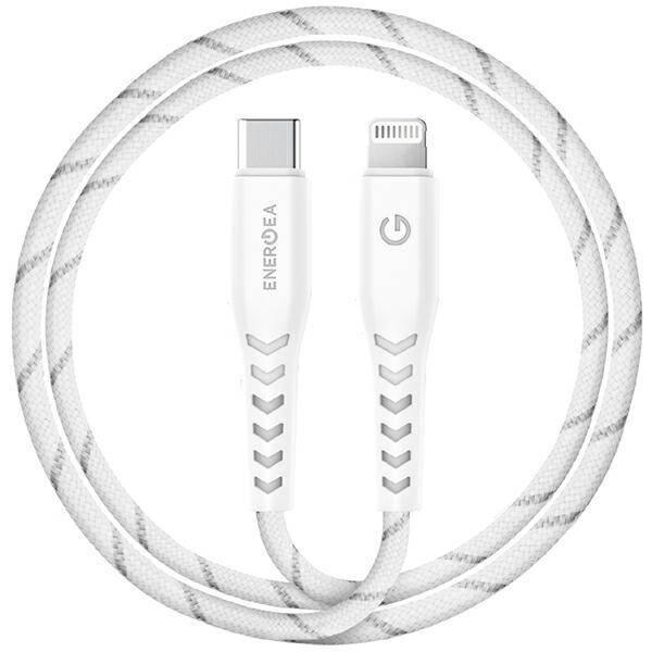 ENERGEA kabel Nyloflex USB-C - Lightning C94 MFI 1.5m biały/white