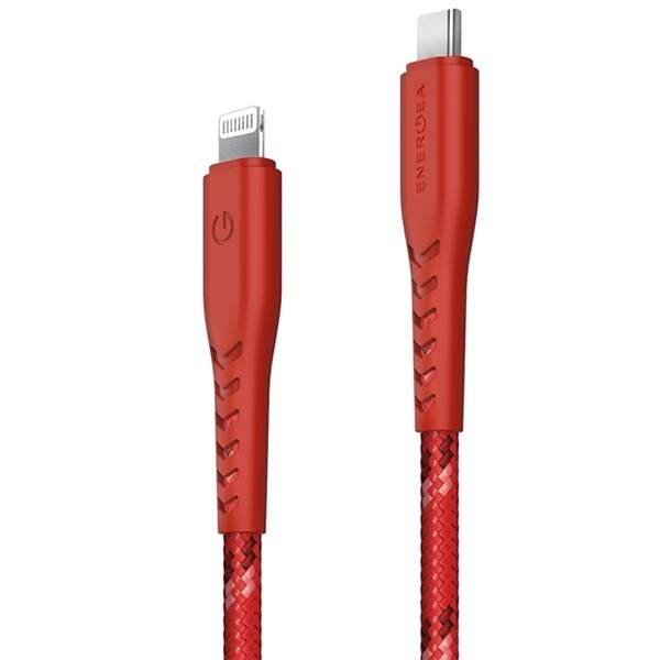 ENERGEA kabel Nyloflex USB-C - Lightning C94 MFI 1.5m czerwony/red