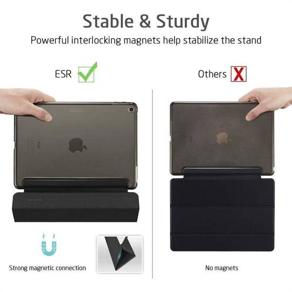 ESR ASCEND TRIFOLD IPAD 10.2 2019 / 2020 / 2021 JELLY BLACK